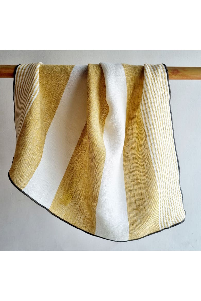 Striped Napkins, Yellow and Ivory, Main, color, Yellow