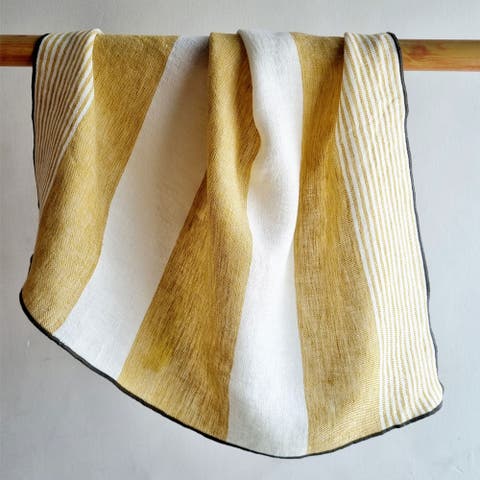 Striped Napkins, Yellow and Ivory