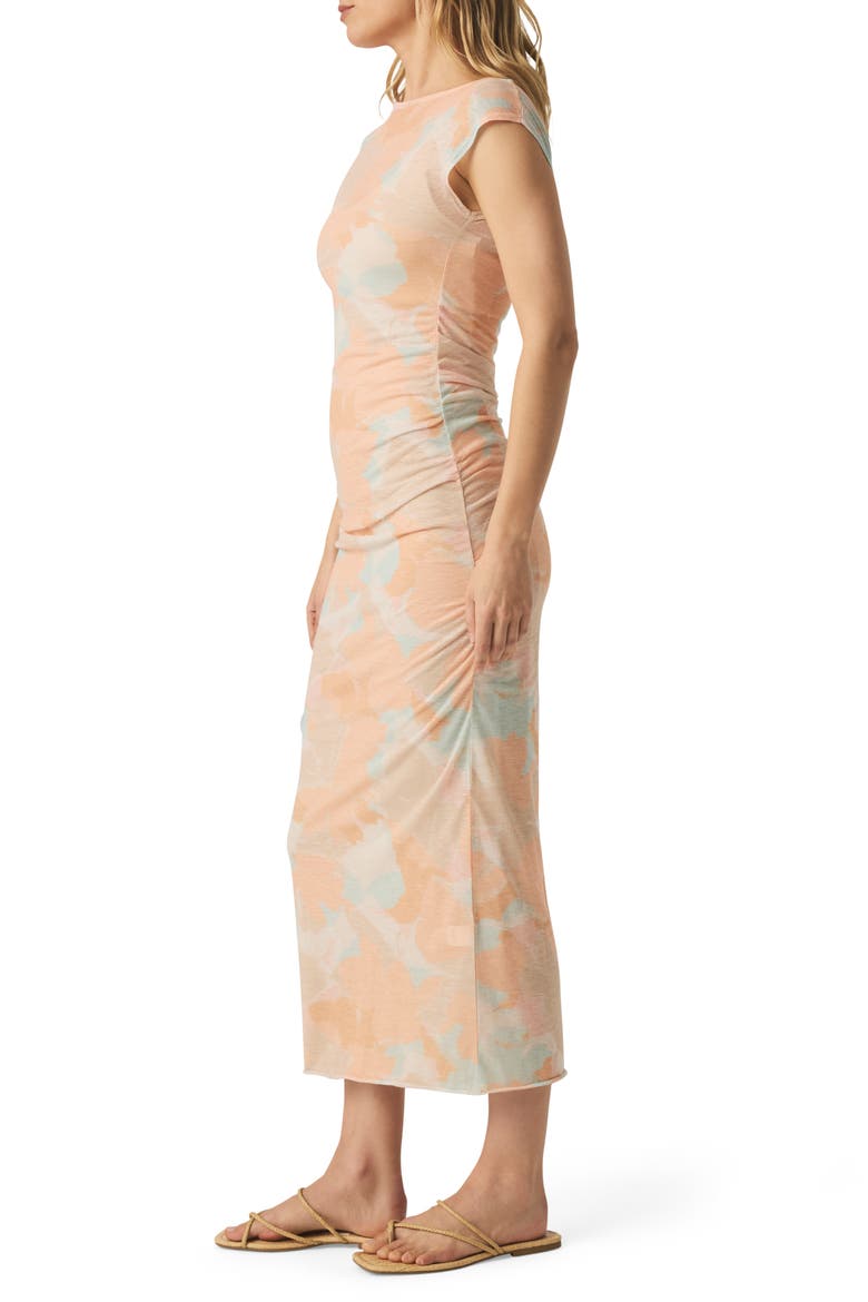 Cheyla Butterfly Print Mesh Maxi Dress, Alternate, color, BELLINI MULTI