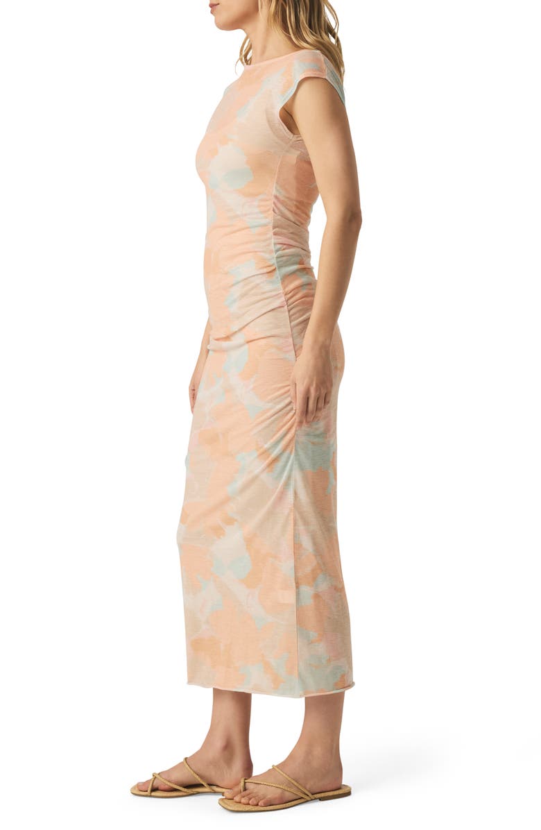 Splendid Cheyla Butterfly Print Mesh Maxi Dress, Alternate, color, Bellini Multi