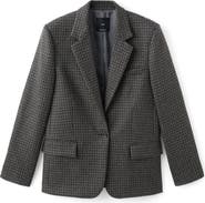 MANGO Check Wool Blend Blazer