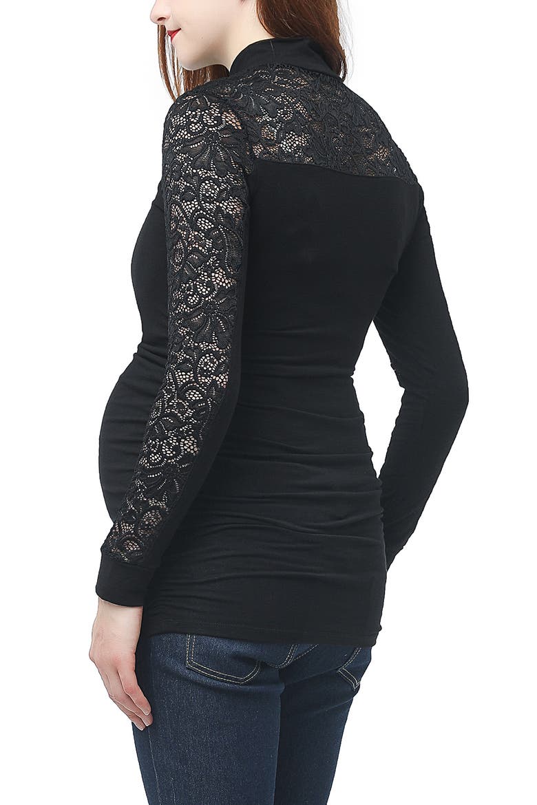 Faye Maternity Top, Alternate, color, BLACK