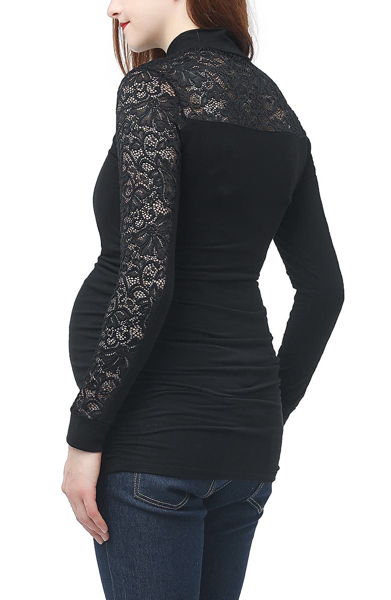 Kimi and Kai Faye Maternity Top, Alternate, color, Black