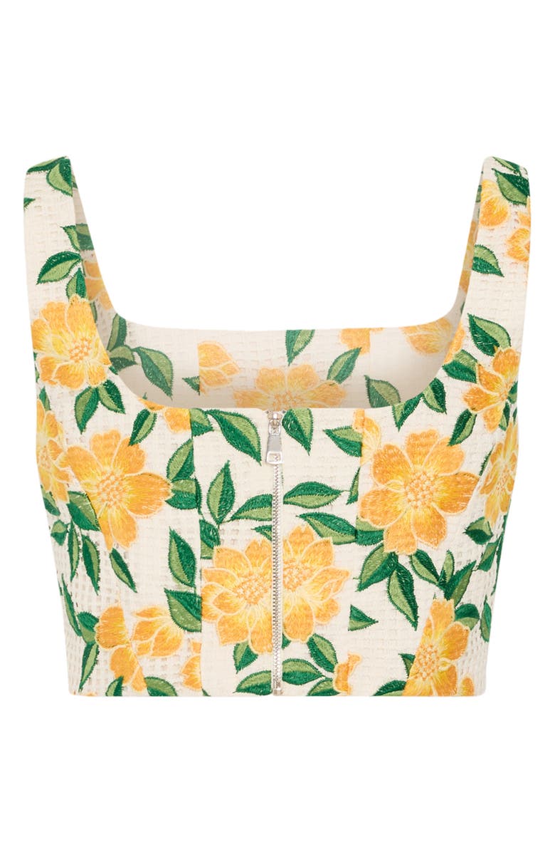 Milly Mel Flower Embroidery Crop Top, Alternate, color, 