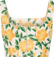 Milly Mel Flower Embroidery Crop Top