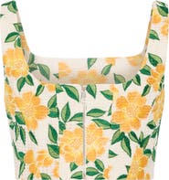 Milly Mel Flower Embroidery Crop Top