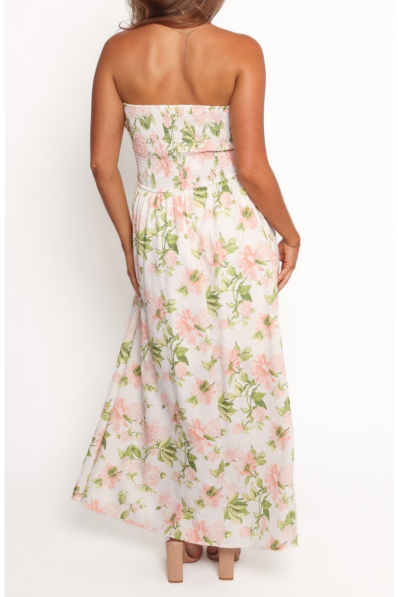 Marta Floral Print Strapless Maxi Dress, Alternate, color, PINK FLORAL