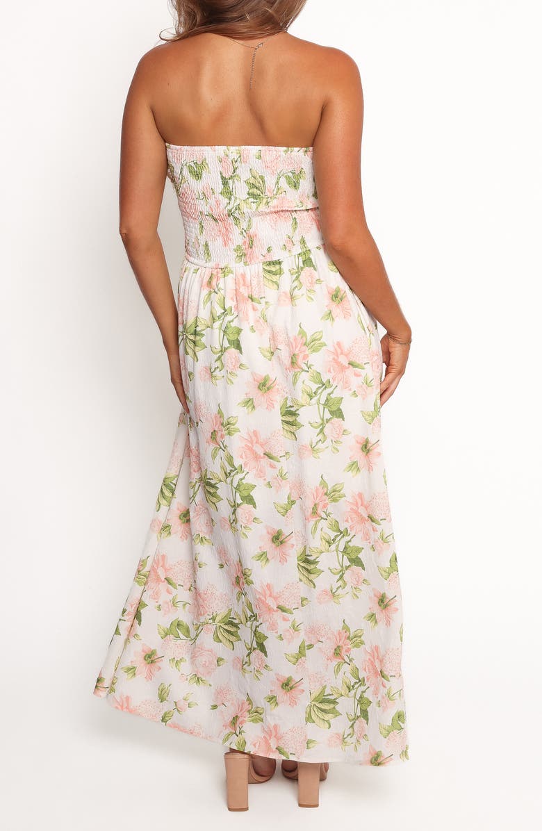 Petal & Pup Marta Floral Print Strapless Maxi Dress, Alternate, color, 