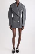 Givenchy Double Breasted Wool Blend Peacoat
