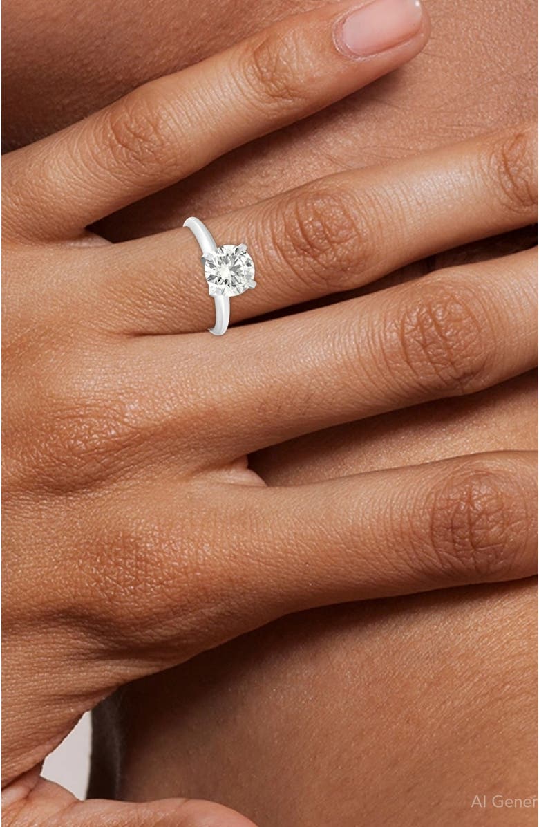 Bliss Diamond 1 3/4Ct Solitaire Diamond Platinum Engagement Ring Lab Grown, Alternate, color,