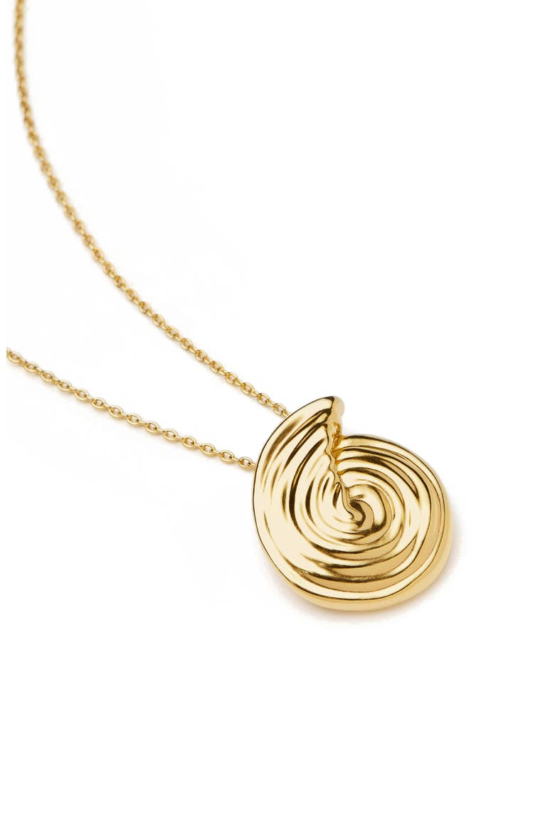 Large Spiral Pendant Necklace, Alternate, color, GOLD