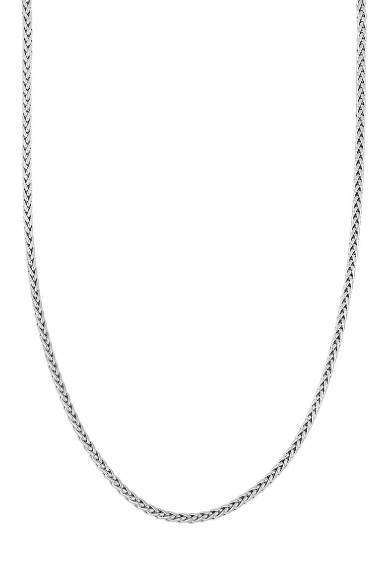 Men's 14K Gold Wheat Chain Necklace (Nordstrom Exclusive), Main, color, 14K WHITE GOLD