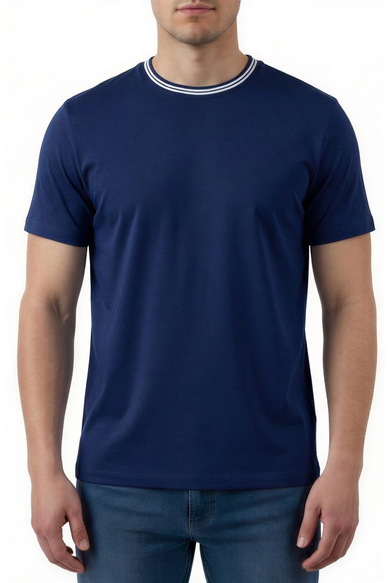 Cotton Crewneck T-Shirt, Main, color, 41 NAVY