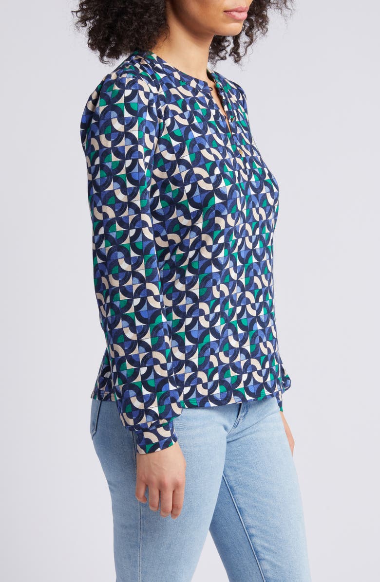 NIC+ZOE Geo Waves Long Sleeve Top, Alternate, color, 