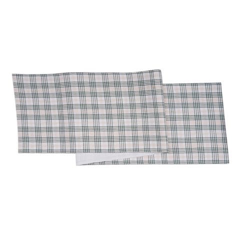 Sage 
Gold Plaid 100% Cotton Christmas Table Runner 13" x 72"