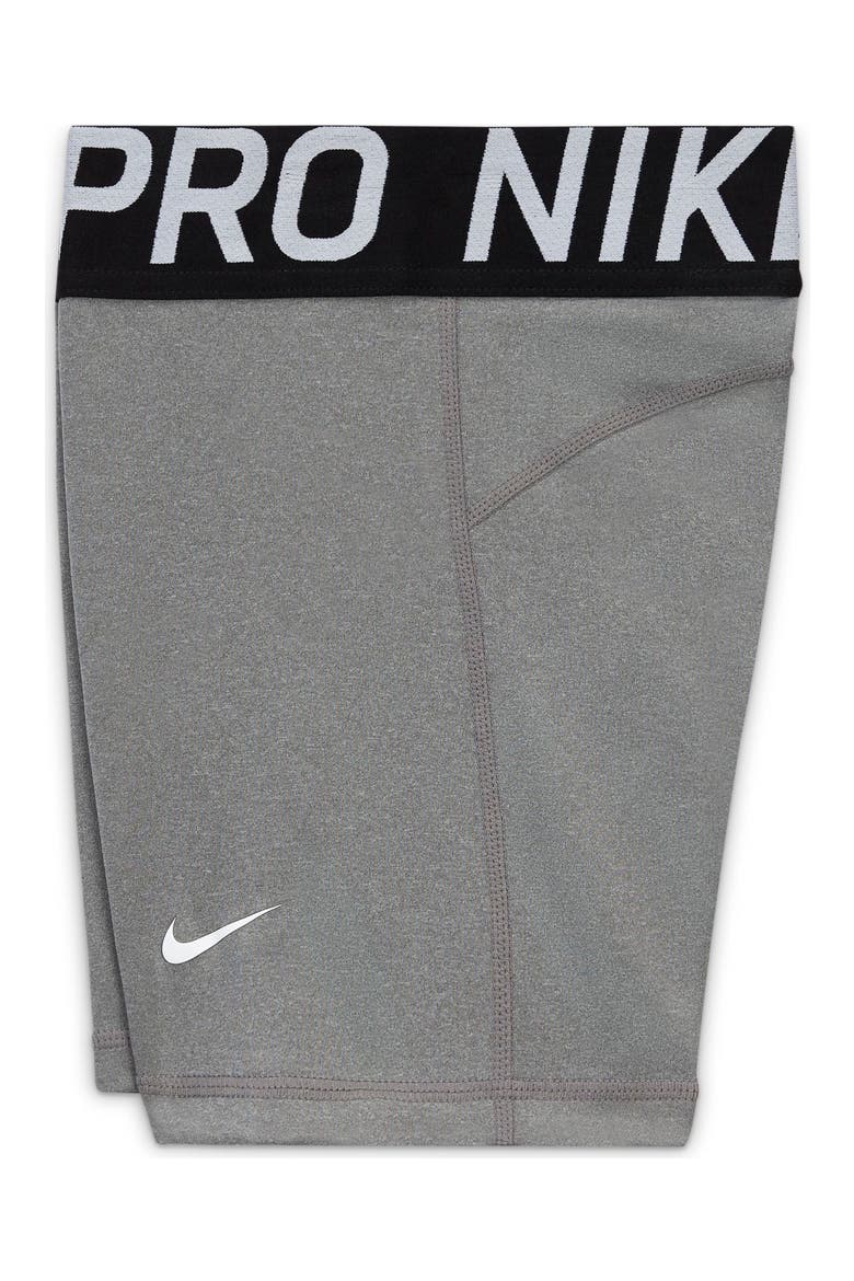 Kids' Pro Shorts, Main, color, CARBON HEATHER/ WHITE