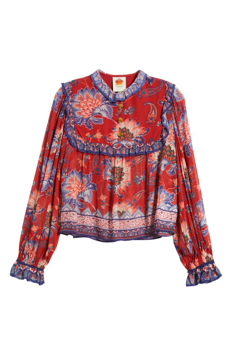 FARM Rio Luang Long Sleeve Popover Top, Alternate, color,