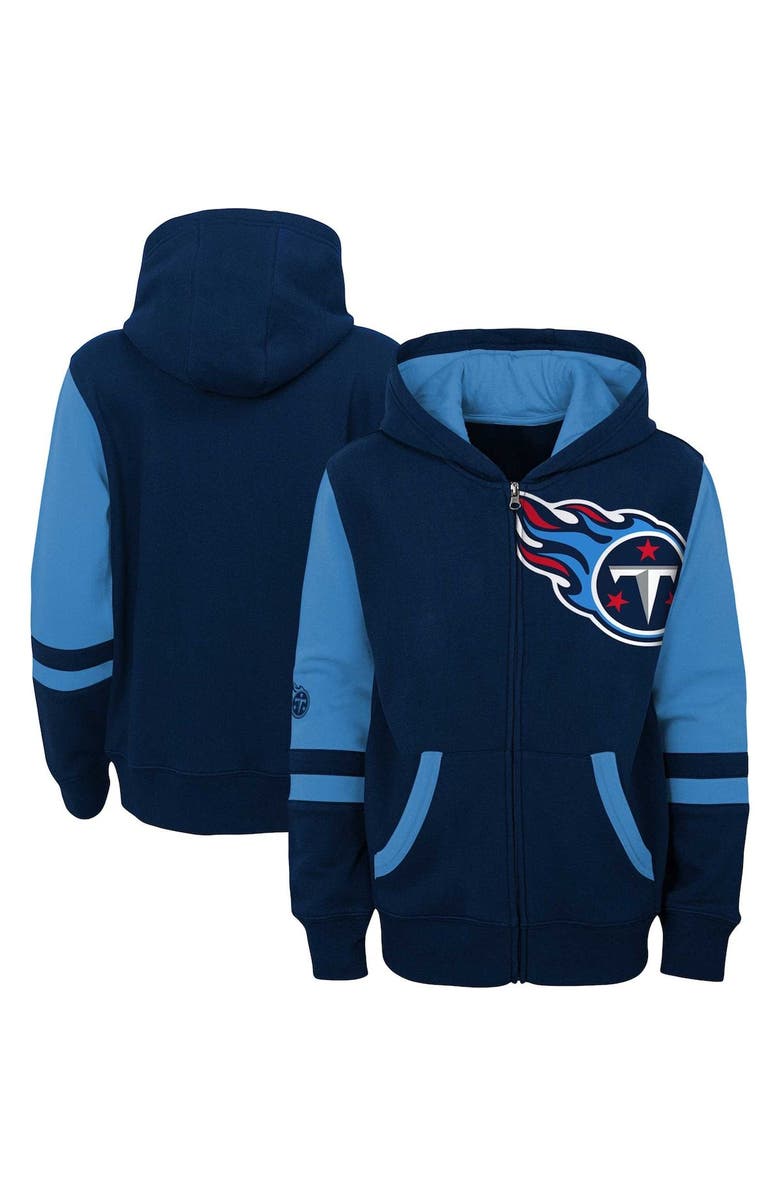 Outerstuff Youth Navy Tennessee Titans Colorblock Full-Zip Hoodie, Main, color, Navy