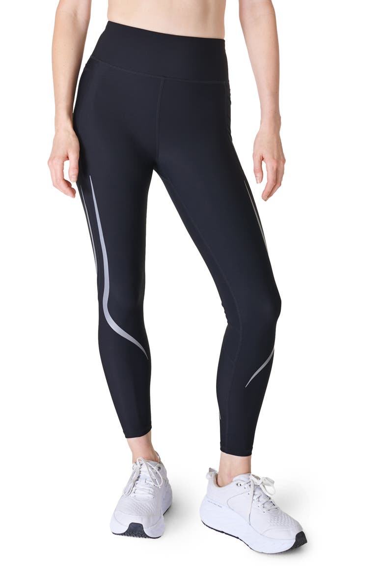 Zero Gravity Illuminate Running Leggings, Main, color, BLACK