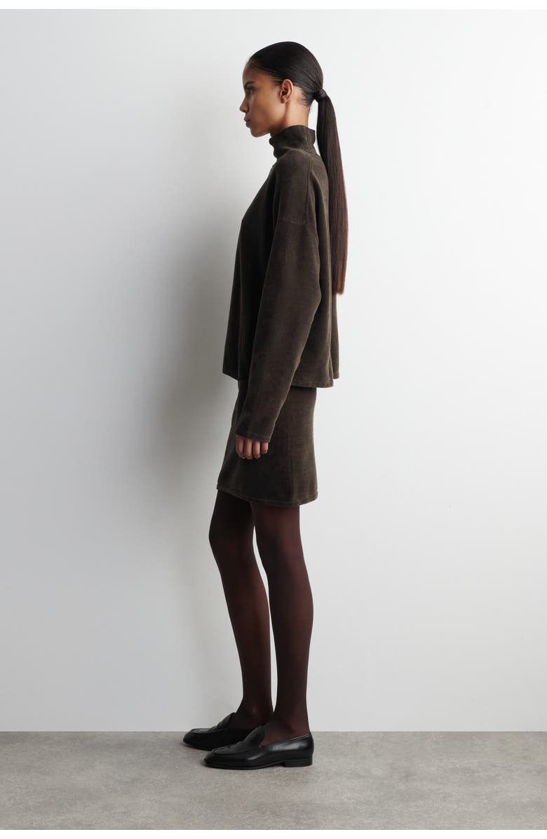 COS Chenille Mock-Neck Sweater, Alternate, color, Brown