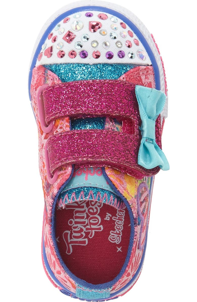 SKECHERS 'Twinkle Toes - Shuffles' Light-Up Sneaker, Alternate, color,