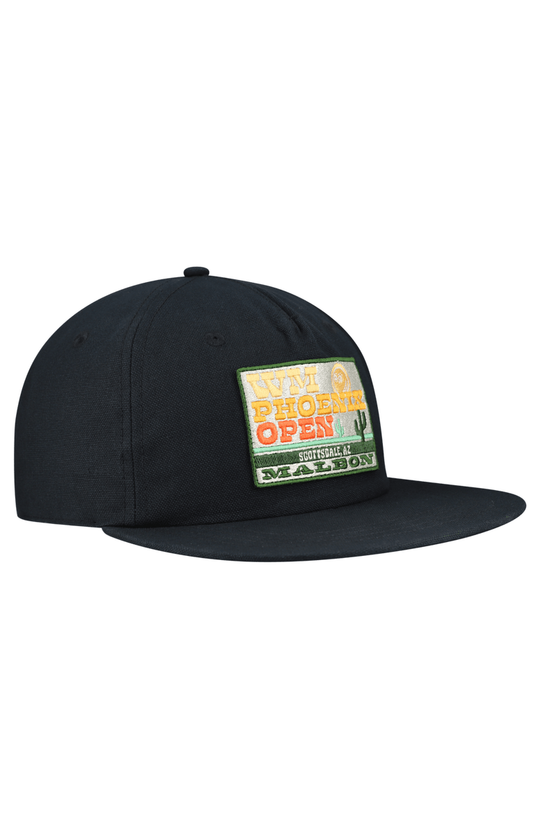 Malbon Golf Unisex Black 2026 WM Phoenix Open Sundown Canvas Adjustable Hat, Alternate, color, Black
