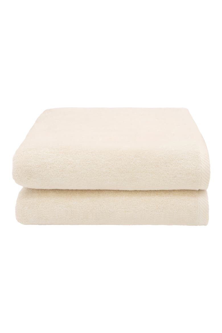 2-Pack Ediree Cotton Bath Towel Set, Alternate, color, BEIGE