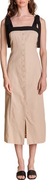 Endless Rose Cotton & Linen Blend Midi Sundress