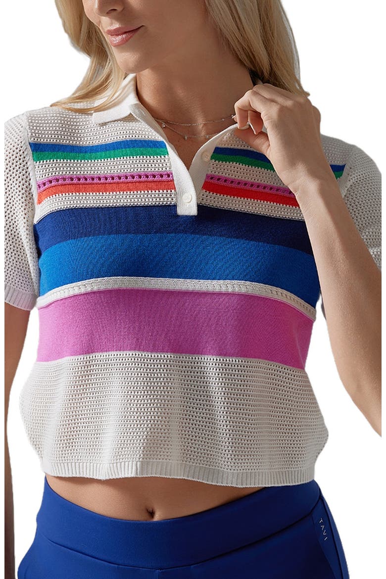 Prep Polo Sweater, Alternate, color, THRIVE STRIPE