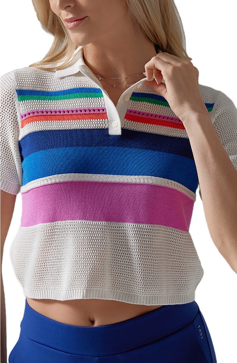 Tavi Prep Polo Sweater, Alternate, color, Thrive Stripe