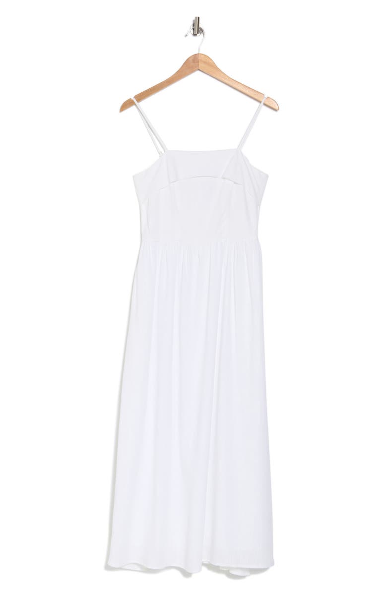 Halogen<sup>®</sup> Foldover Neck Midi Sundress, Main, color, Bright White