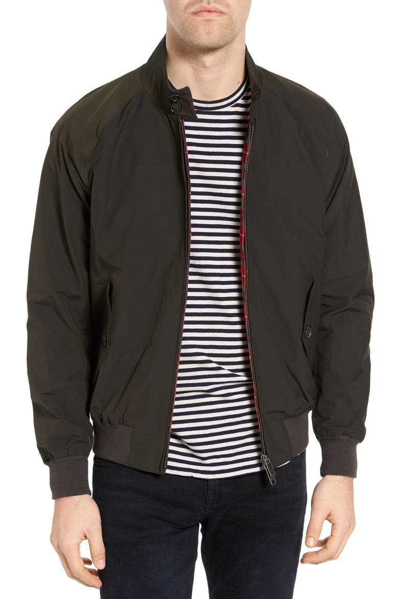 G9 Water Repellent Harrington Jacket, Main, color, BLACK