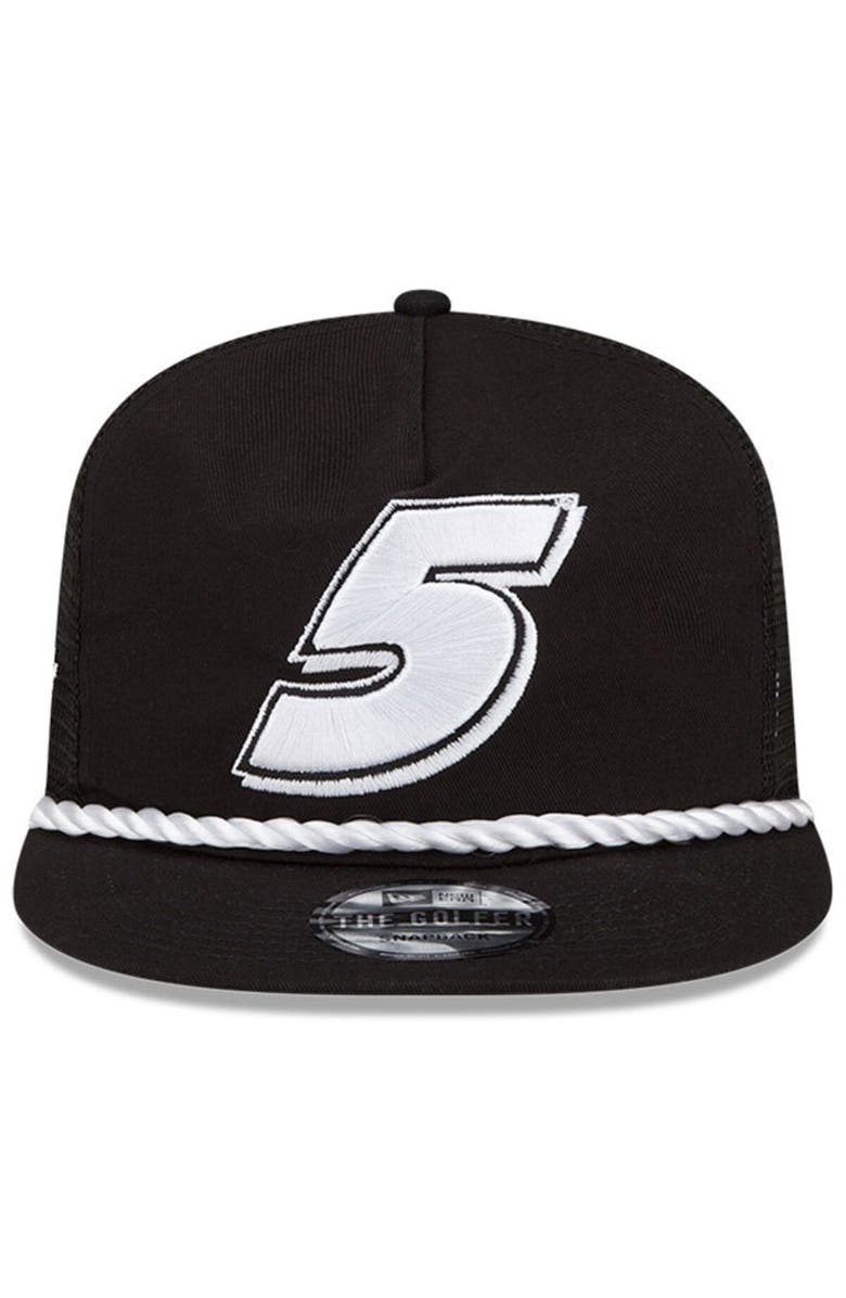 New Era Men's New Era Black Kyle Larson Golfer Snapback Adjustable Hat, Alternate, color,