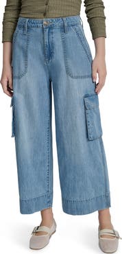 DKNY Jeans High Waist Crop Cargo Jeans