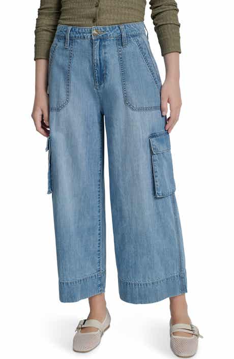 DKNY Jeans High Waist Crop Cargo Jeans