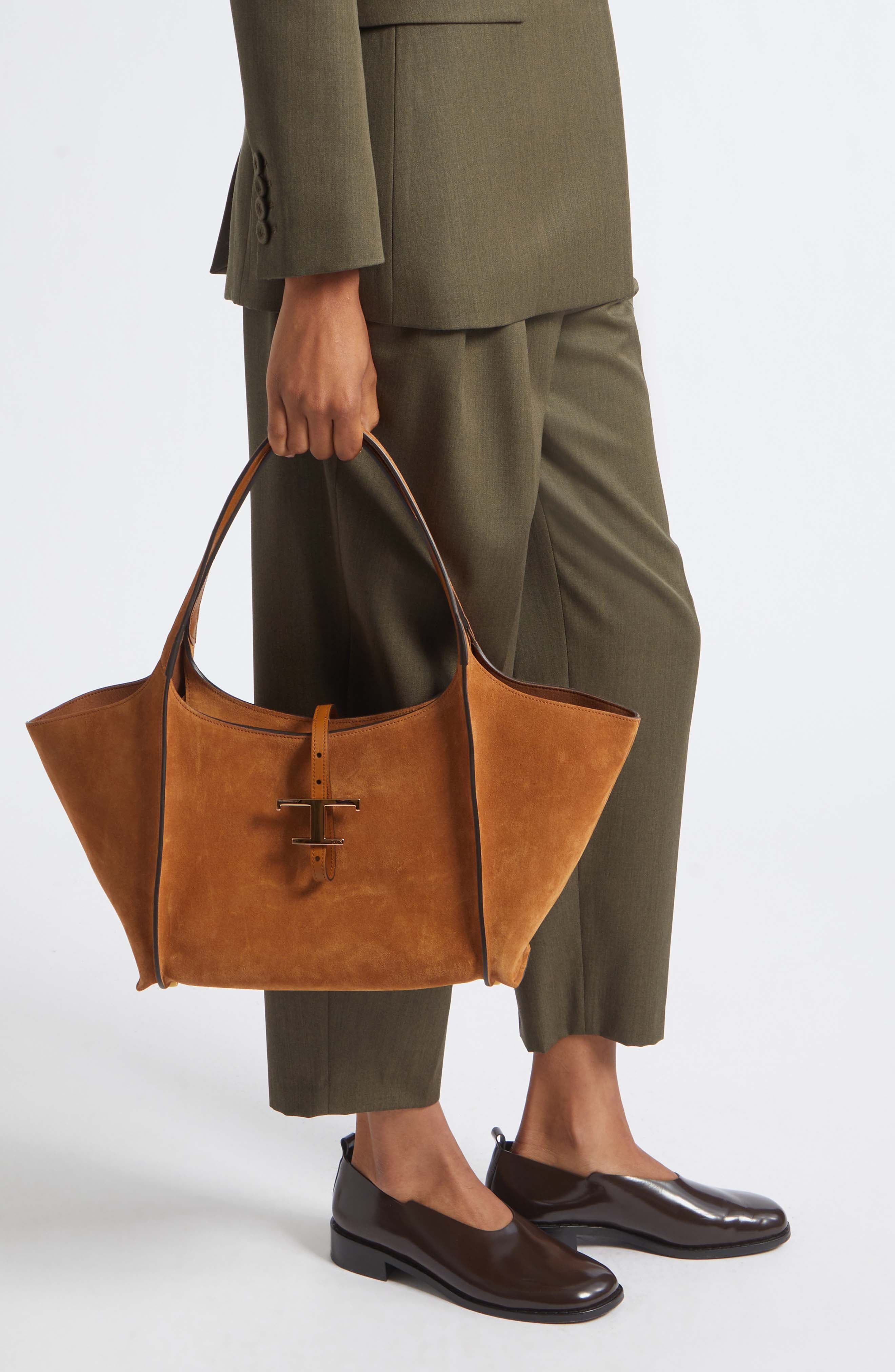Small T-Timeless Shopper, Alternate, color, TERRA/ CAMMELLO