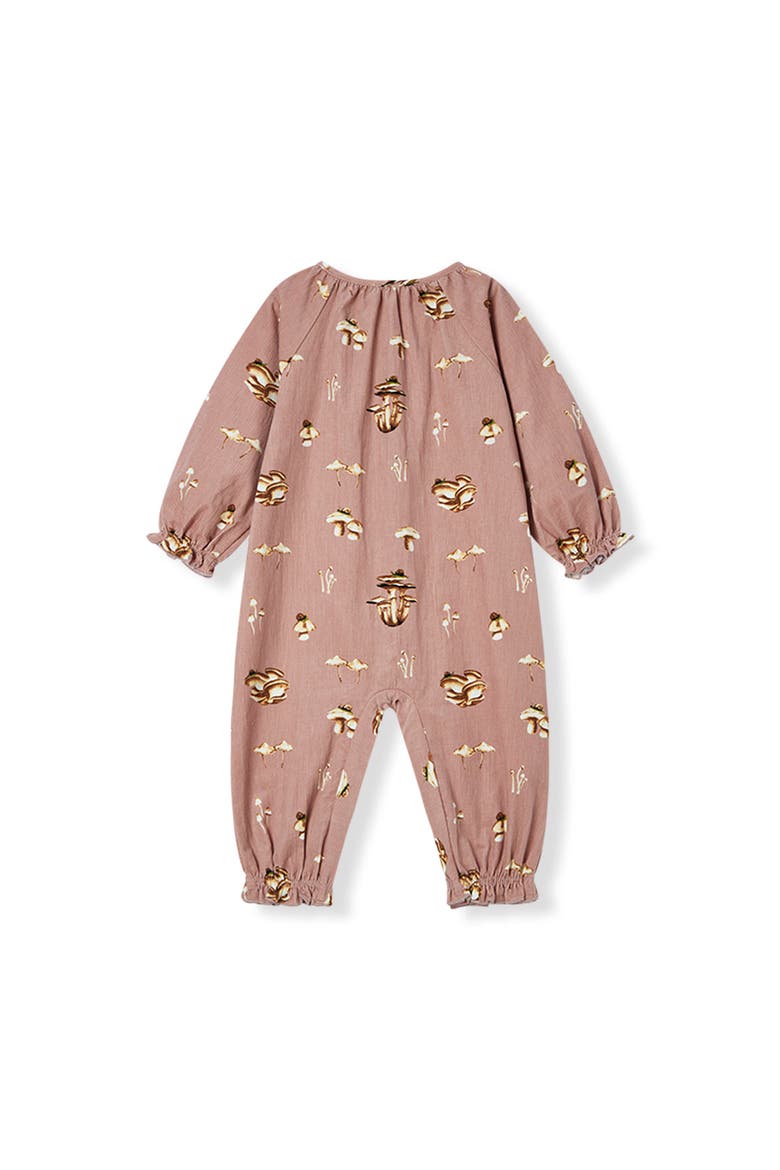 Organic Corduroy Ruffle Snap Jumper, Alternate, color, Mushroom