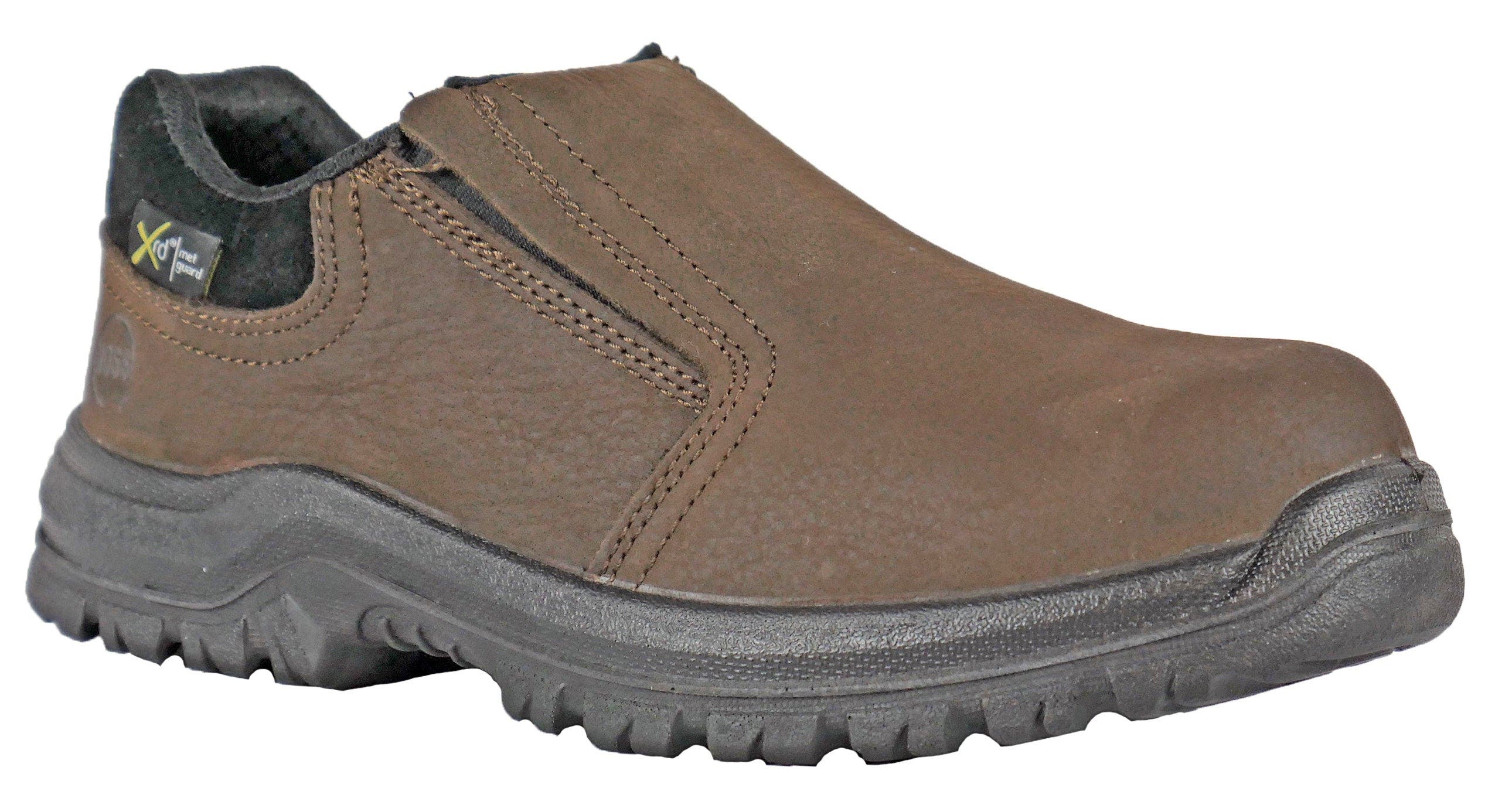 Hoss Boot Company HOSS Worker Slip On Composite Toe Met Guard Work Shoe, Main, color, Brown