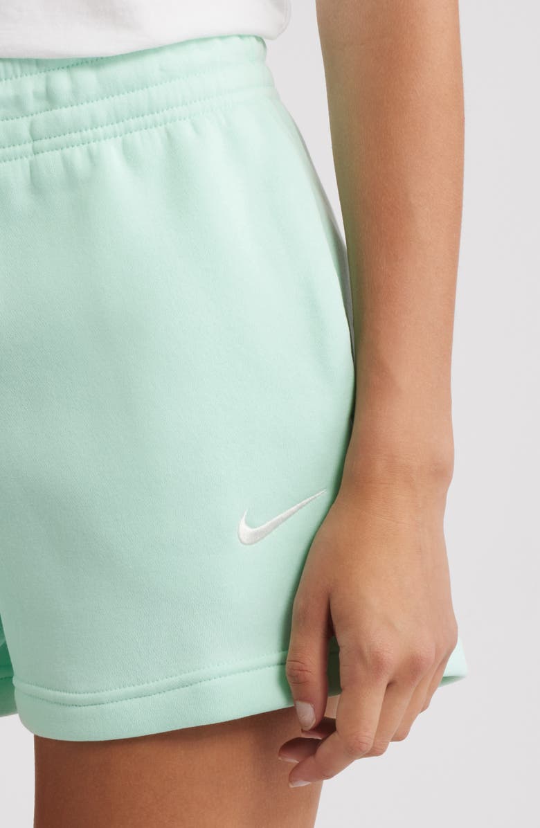 Nike Sportswear Phoenix Fleece Mid-Rise 4-Inch Shorts, Alternate, color, Mint Foam/ Sail
