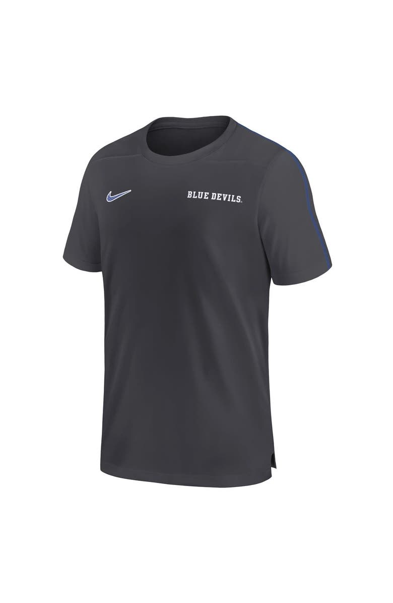 Nike Men's Nike Anthracite Duke Blue Devils 2024 Sideline Coach Performance Top, Alternate, color, Anthracite