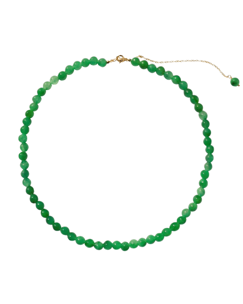 Lime Green jade beaded necklace