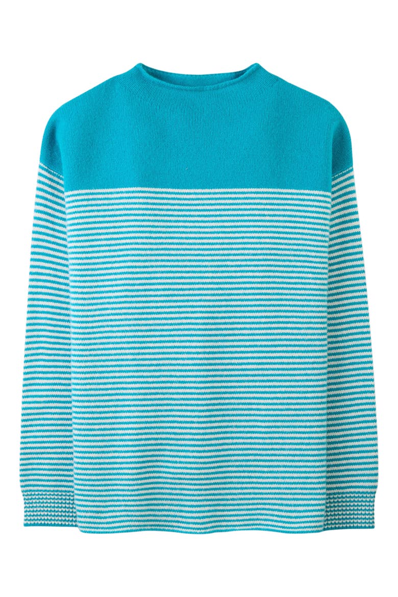 Felted Funnel Neck Sweater, Alternate, color, KINGFISHER BLUE MICRO