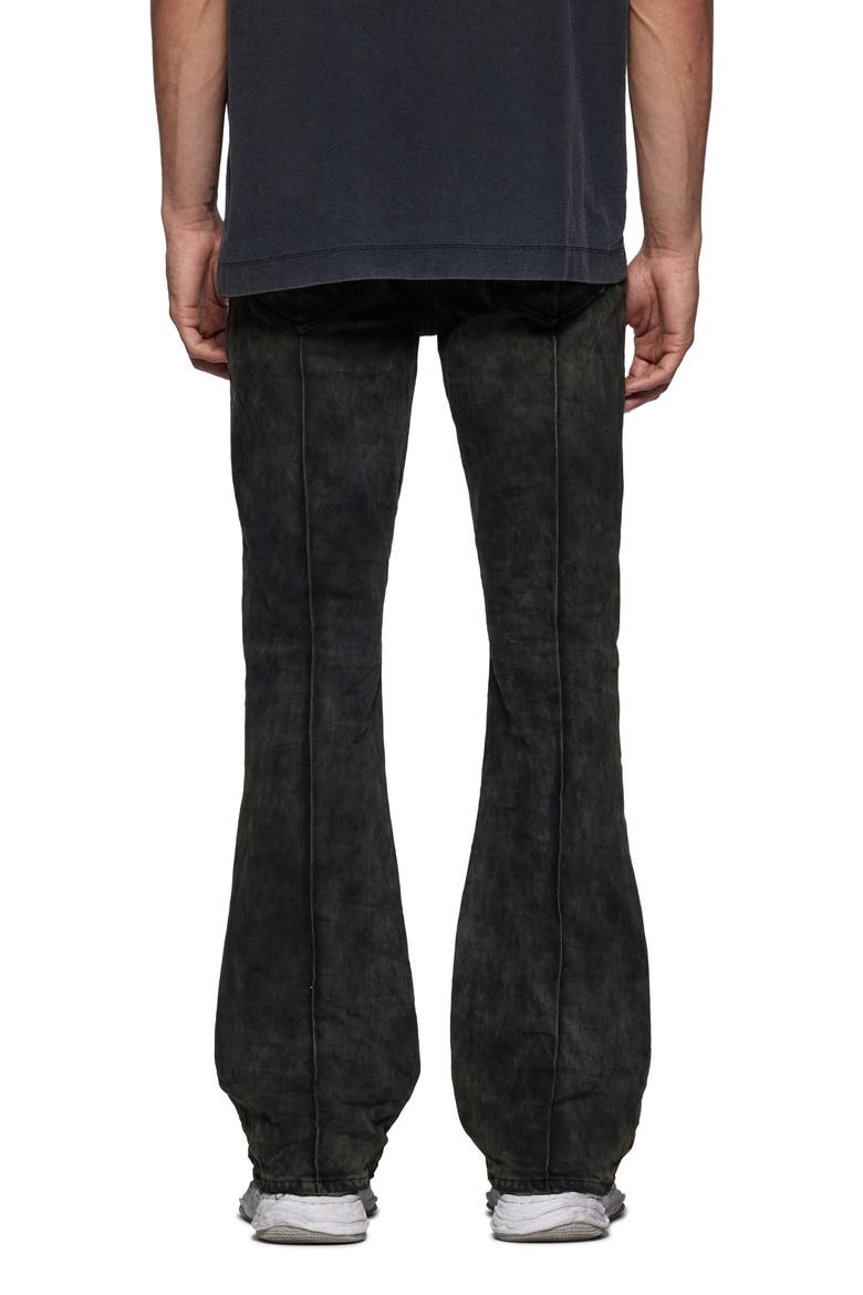 Pintuck Flare Leg Jeans, Alternate, color, BROWN