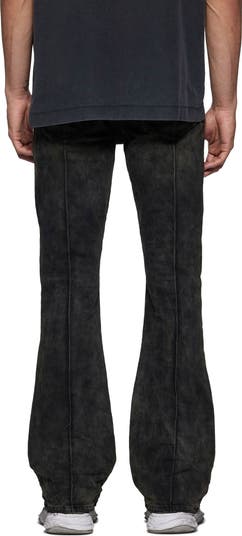 Pintuck Flare Leg Jeans