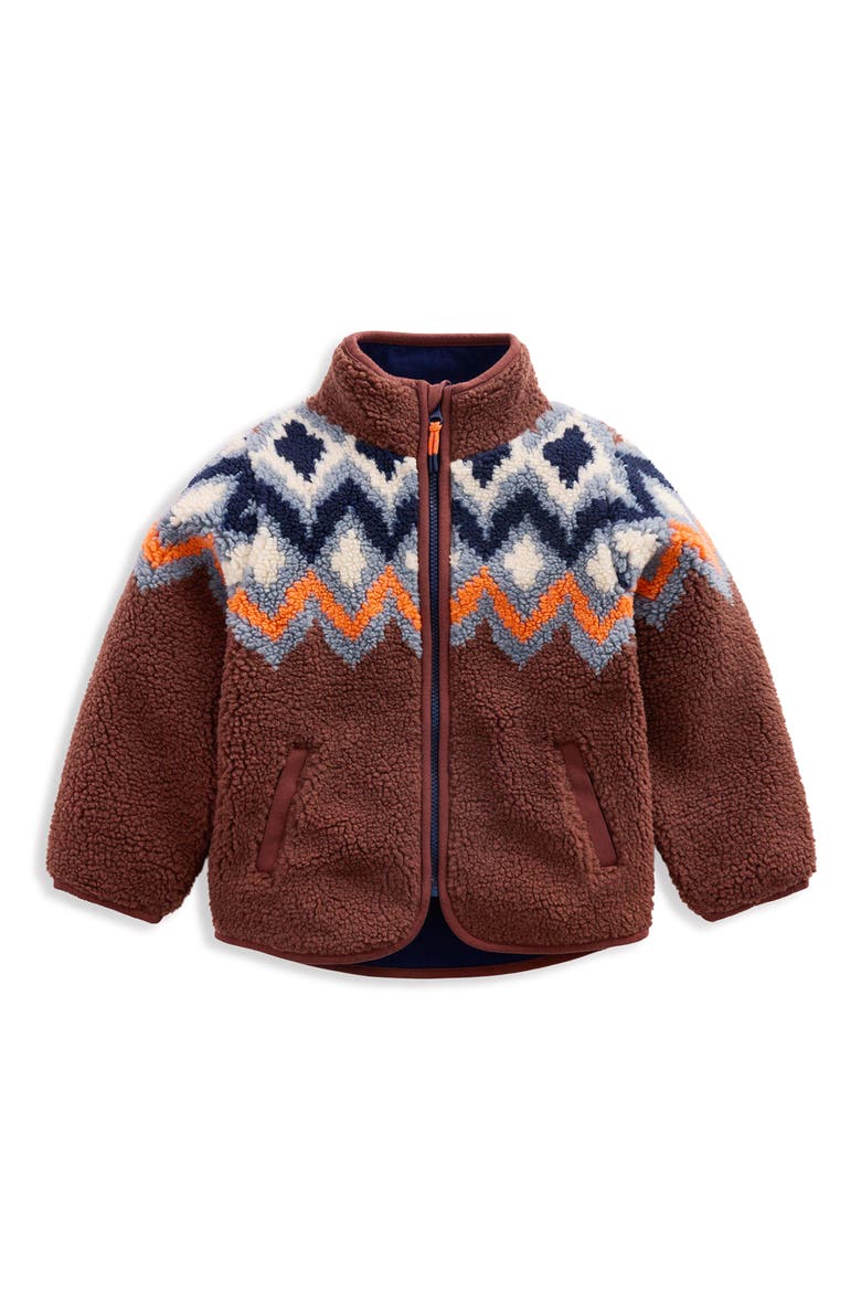 Kids' Cosy Borg Fleece Jacket, Main, color, FAIR ISLE