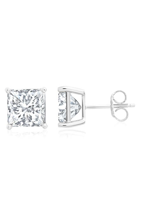 Men's Cubic Zirconia Square Stud Earrings