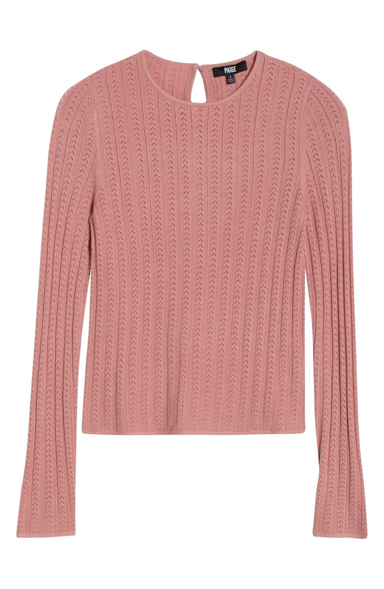 PAIGE Alis Pointelle Knit Top, Alternate, color, Pink