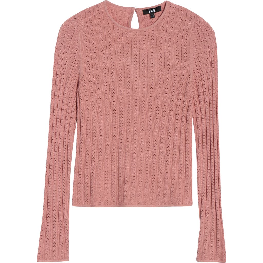 Paige Alis Pointelle Knit Top In Pink