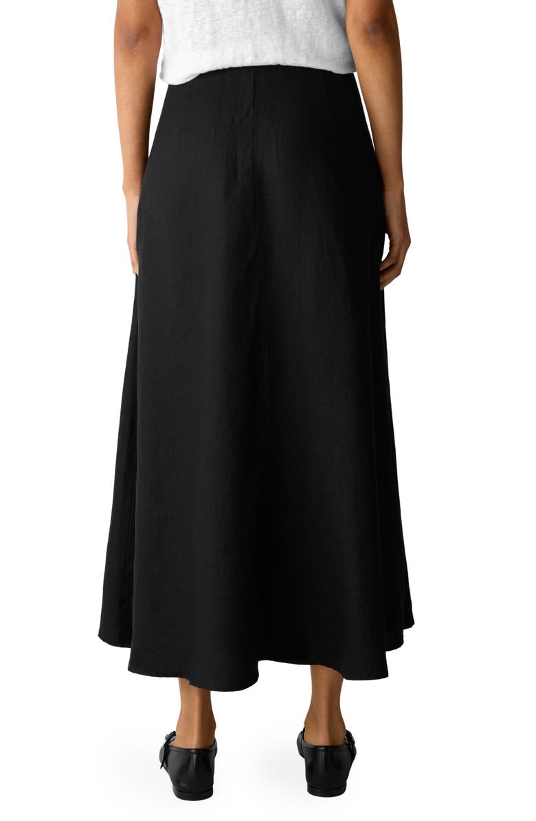 Eileen Fisher A-Line Organic Linen Midi Skirt, Alternate, color,