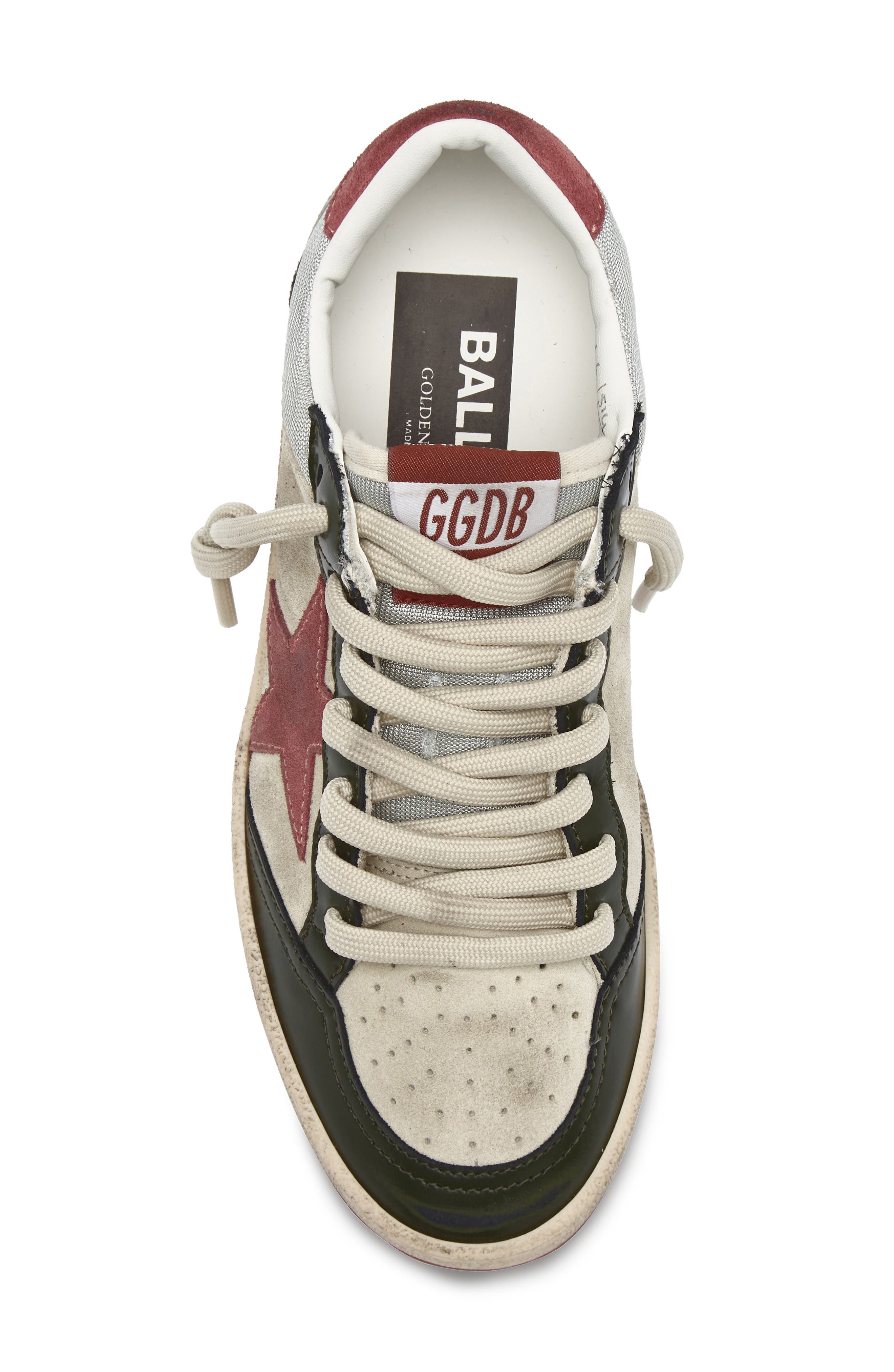 Golden Goose Ball Star Sneaker, Alternate, color, Beige/ Green/ Mint/ Pink